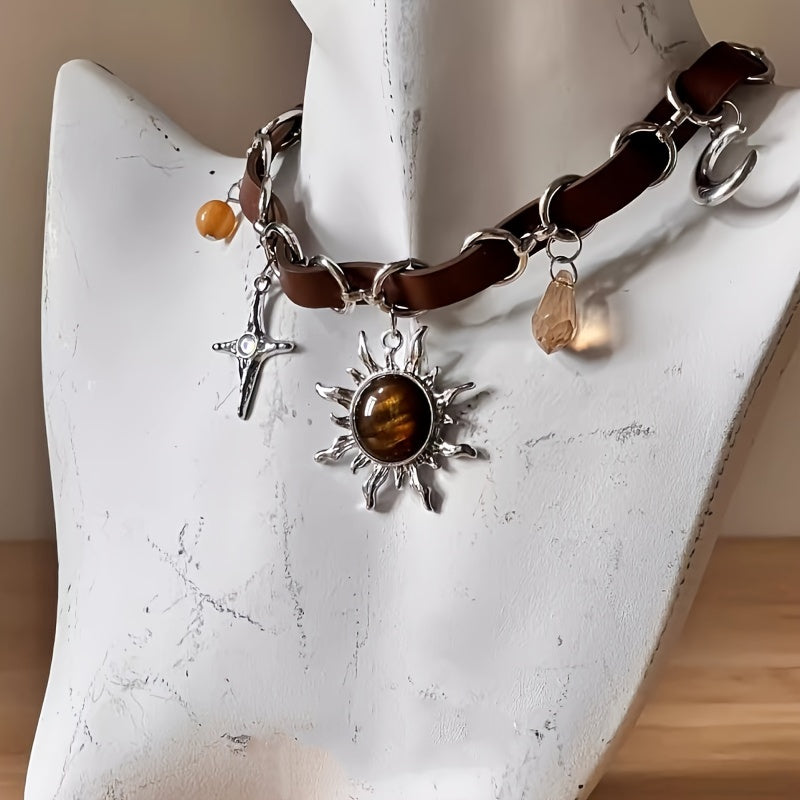amber honey celestial earth choker