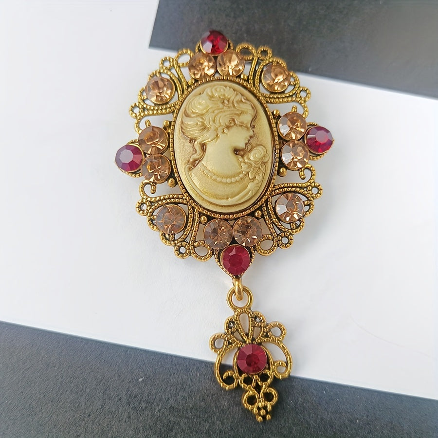 baroque brooch portrait outfit adornment
