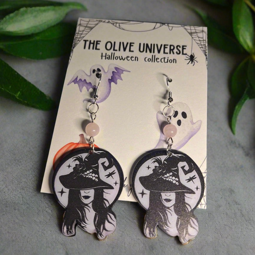 ✨ Rare Enchanted Rose Quartz Witch Earrings ✨