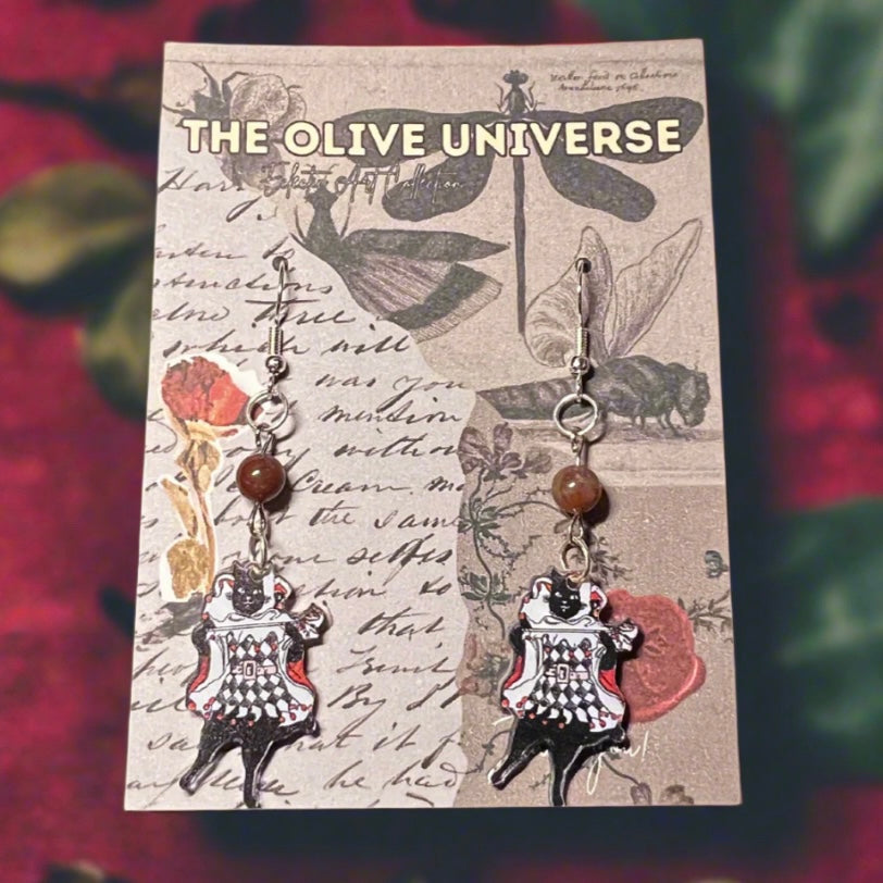 ✨ Fencing Black Cat Earrings — Eclectic Cat Collection ✨