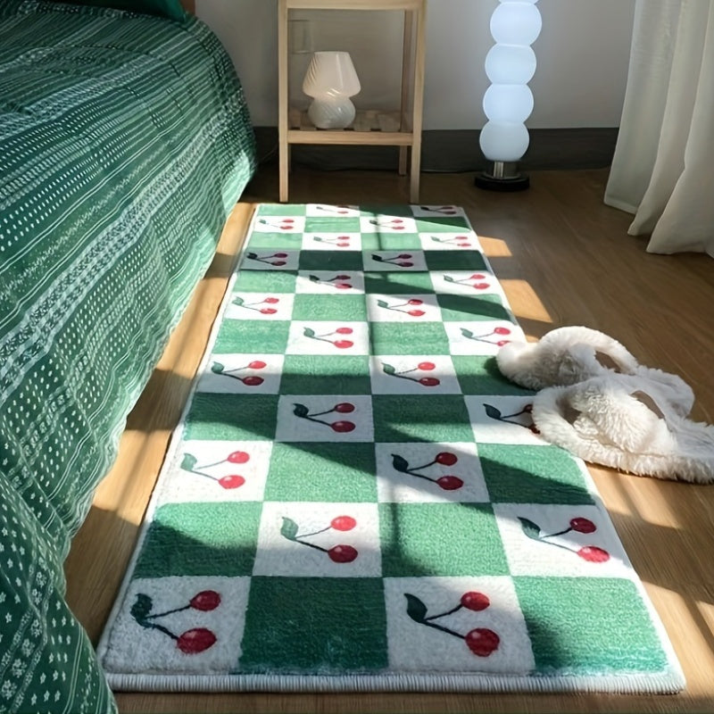 'cherry? check!' runner rug