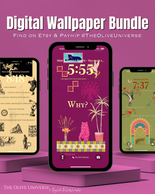 3 Wallpaper Bundle — Tropical & Philosophical Poetic iPhone Lockscreens