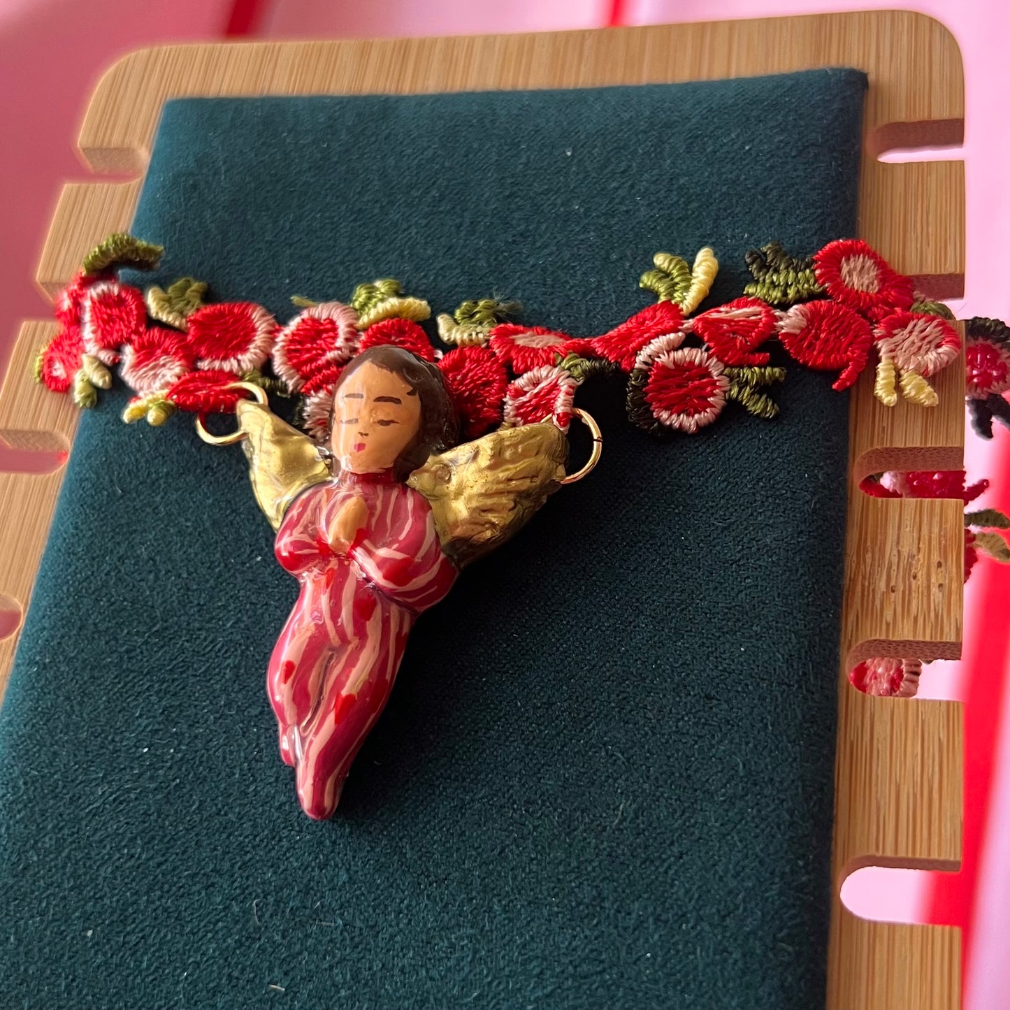 Angel Charm Lace Flower Choker | Romantic Coquette Necklace | Olive Made