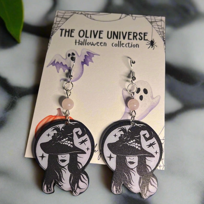 ✨ Rare Enchanted Rose Quartz Witch Earrings ✨