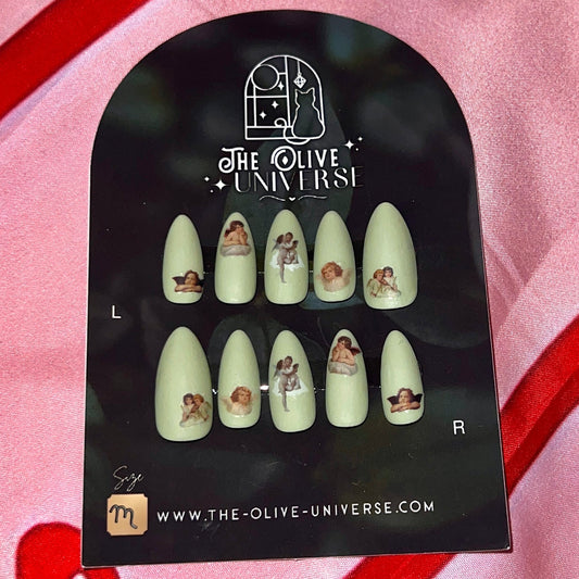 Vintage Angels Matte Press-On Artisan Nails