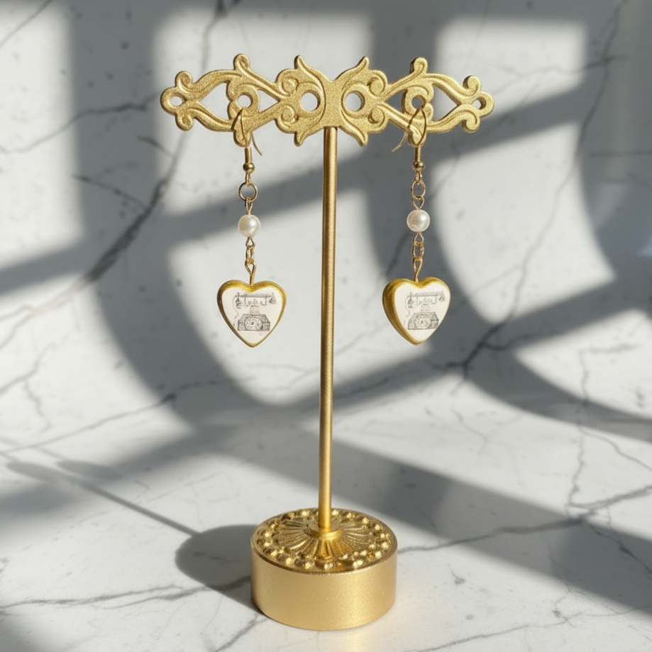 Say Hello Telephone 18k Gold-Plated Earrings