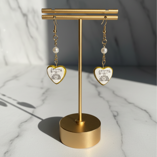 Say Hello Telephone 18k Gold-Plated Earrings