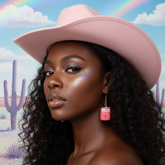 Matchbox Heart Earrings - Handmade Polymer Clay Charm Earrings