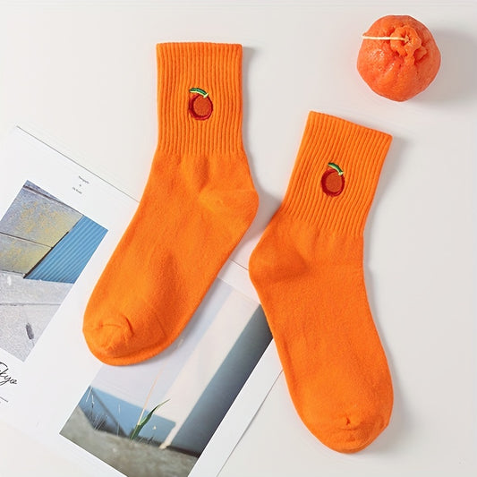 "orange you glad not to see these dogs" pair of socks