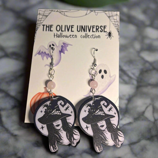 ✨ Rare Enchanted Rose Quartz Witch Earrings ✨