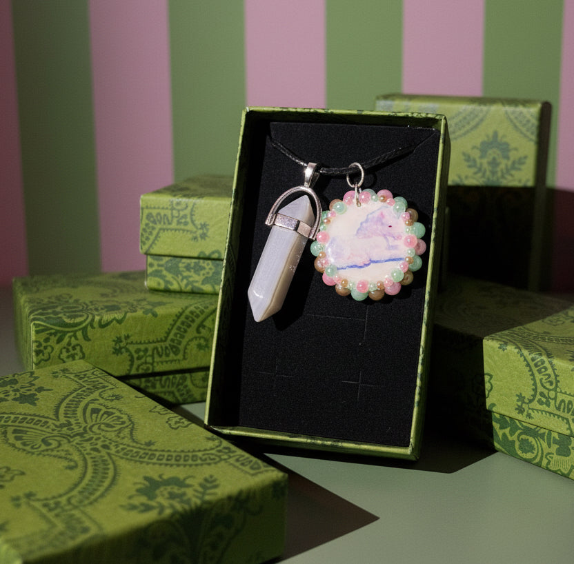 Magical Pearl Charm Necklace — Fairy, Pegasus, Jackalope & Unicorn Charms