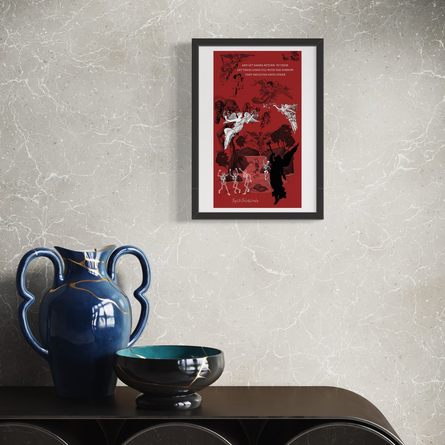 Artist Made Poetry Prints - Retro Dark Academia Vintage Style Poetic Prints - Olive Made