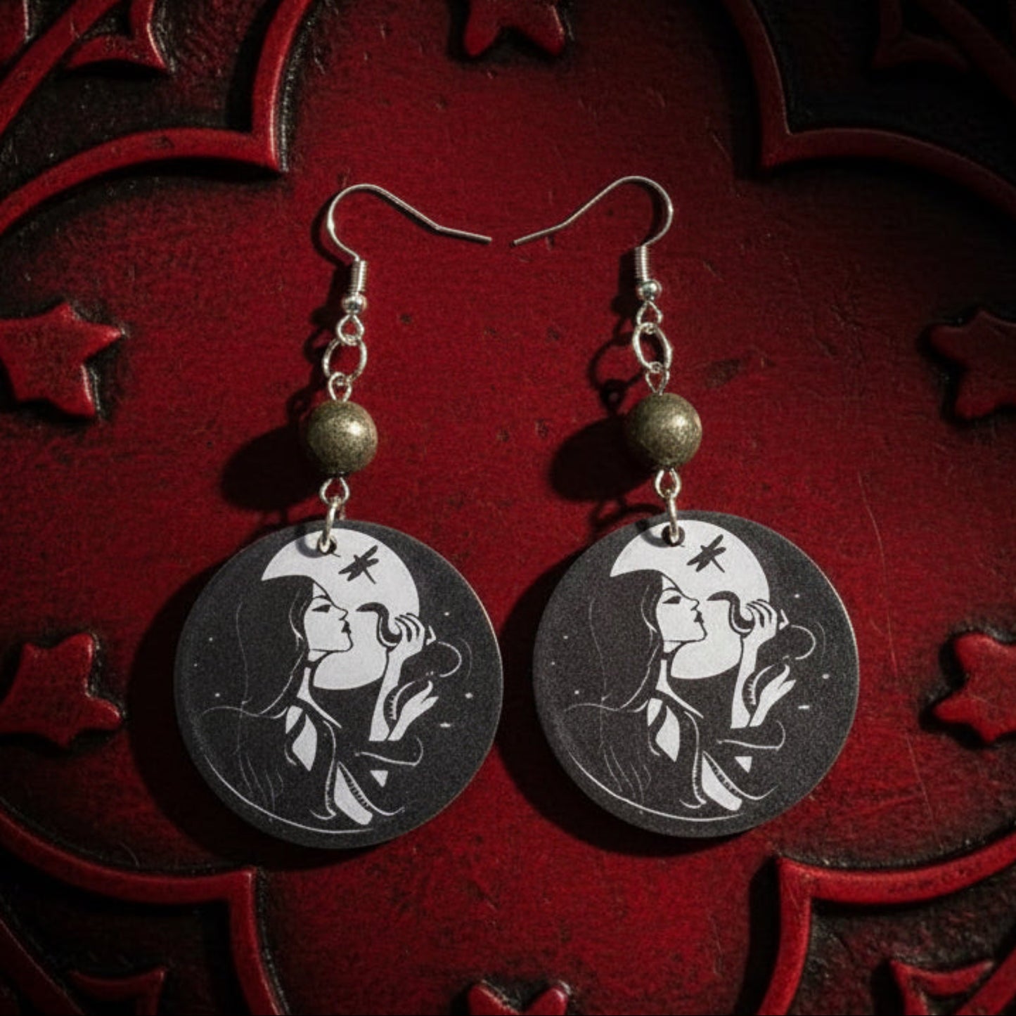 Midnight Kiss – Hematite Mystical Earrings