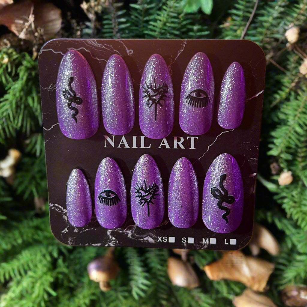 Simple Celestial Cowgirl Custom Press-on Nails