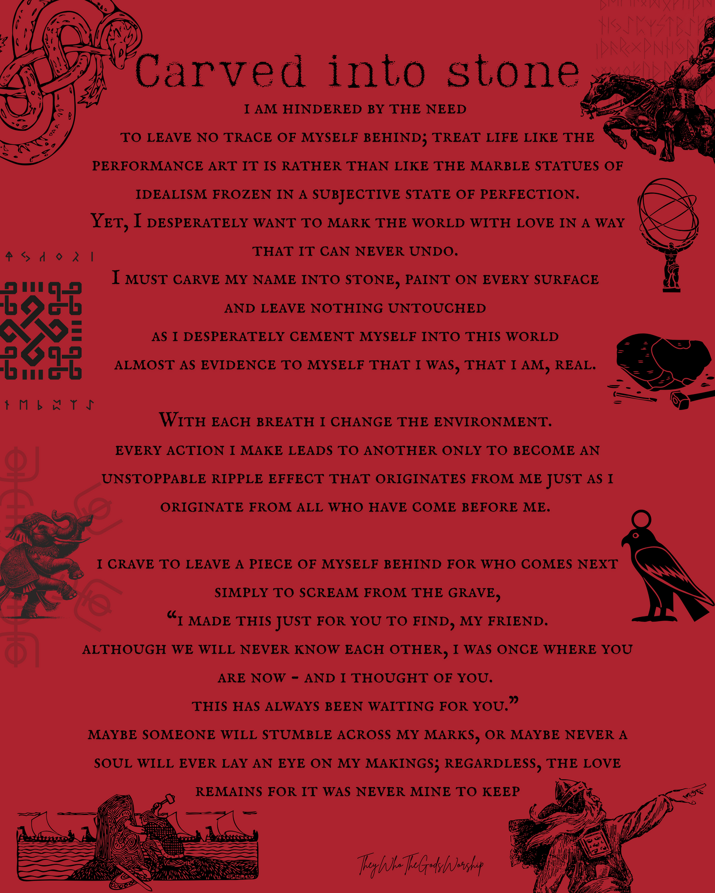 Bold & Inspiring Warm Toned Poetry Print – Olive Made