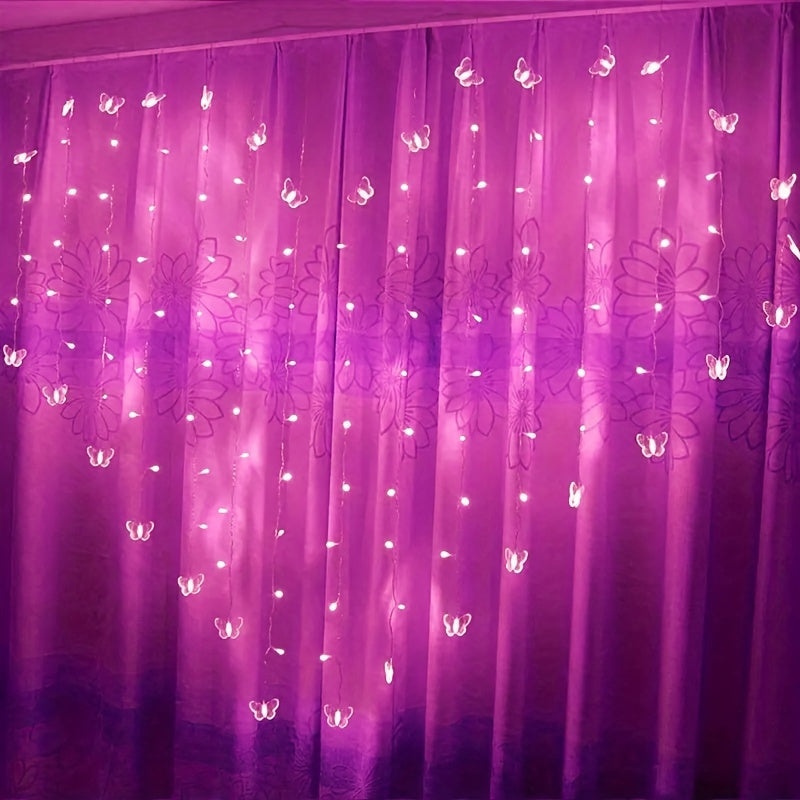 "fly free, fuchsia friends" stringlights