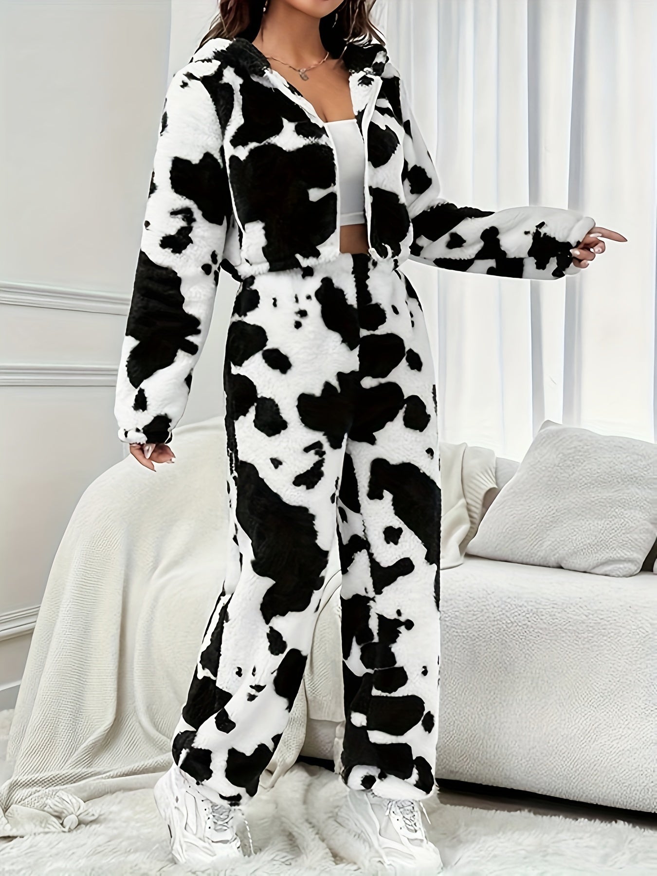 fluffy cow lounge set