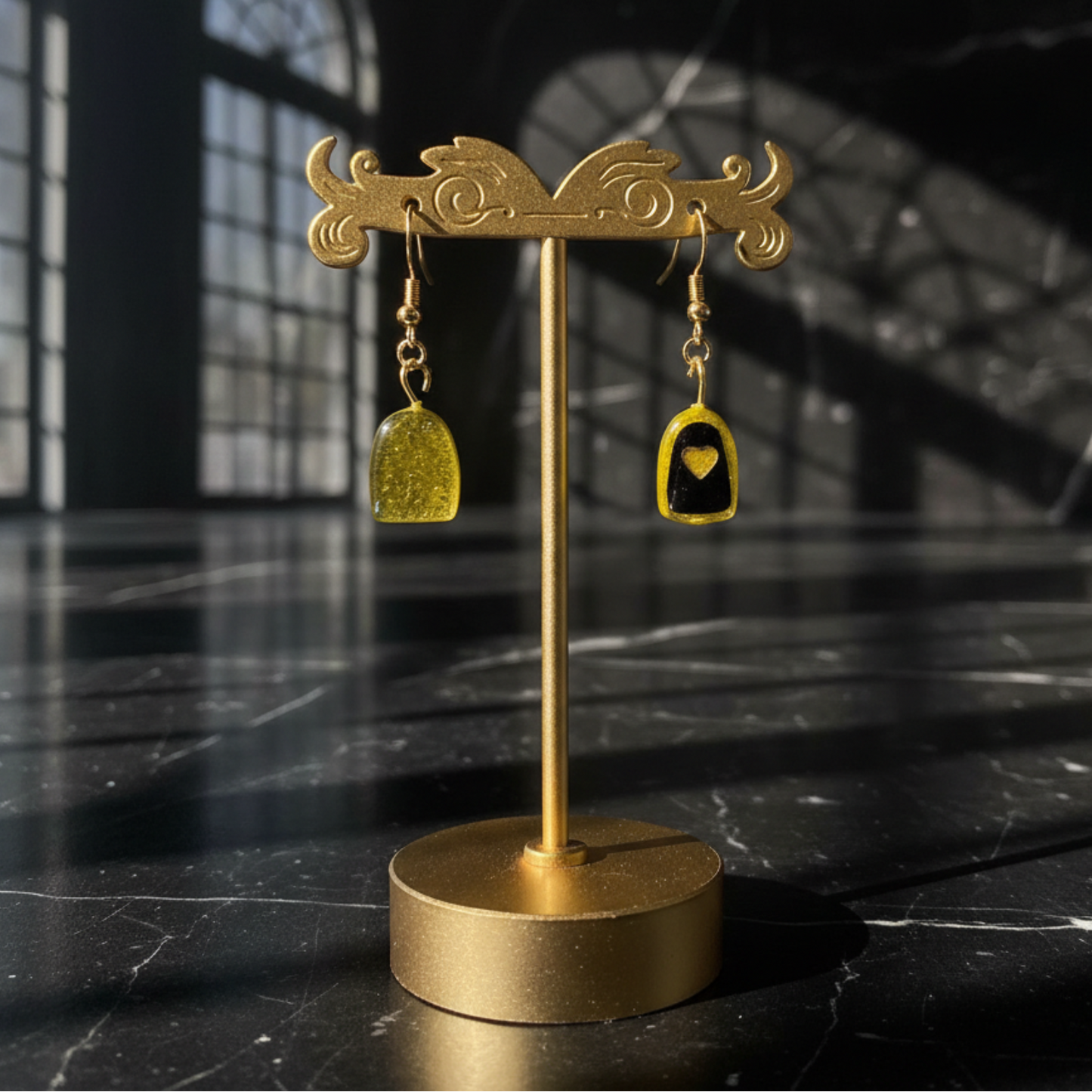 Petite Gold Impression Arches Earrings