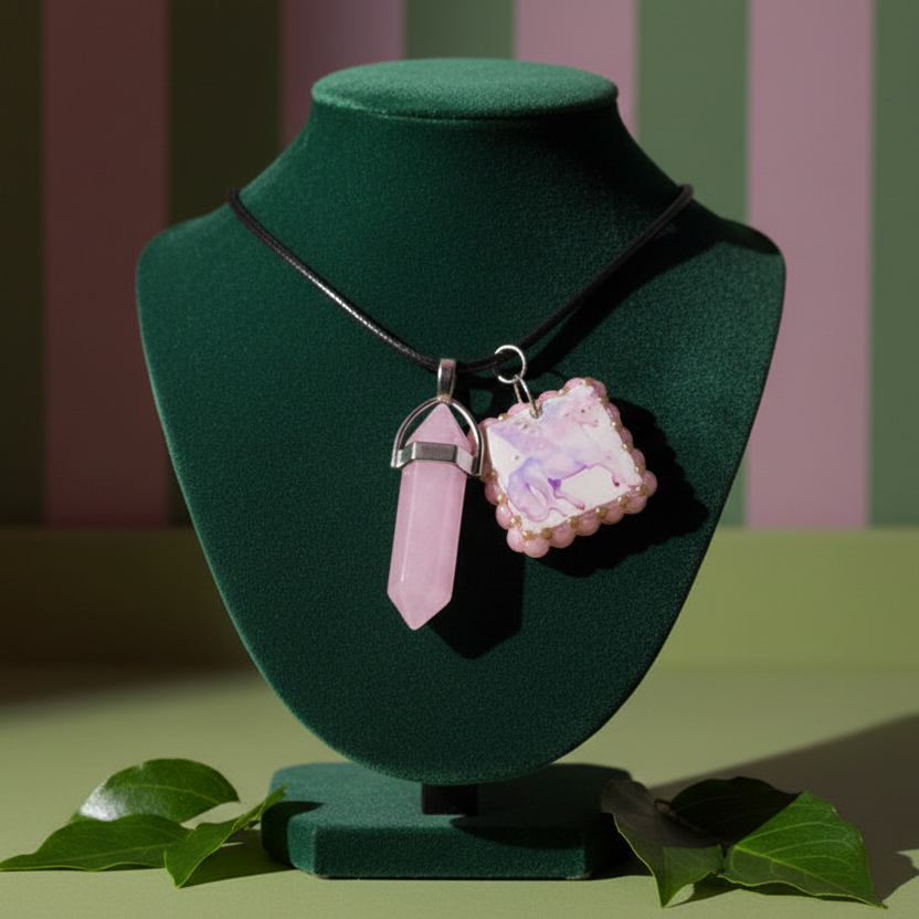 Magical Pearl Charm Necklace — Fairy, Pegasus, Jackalope & Unicorn Charms