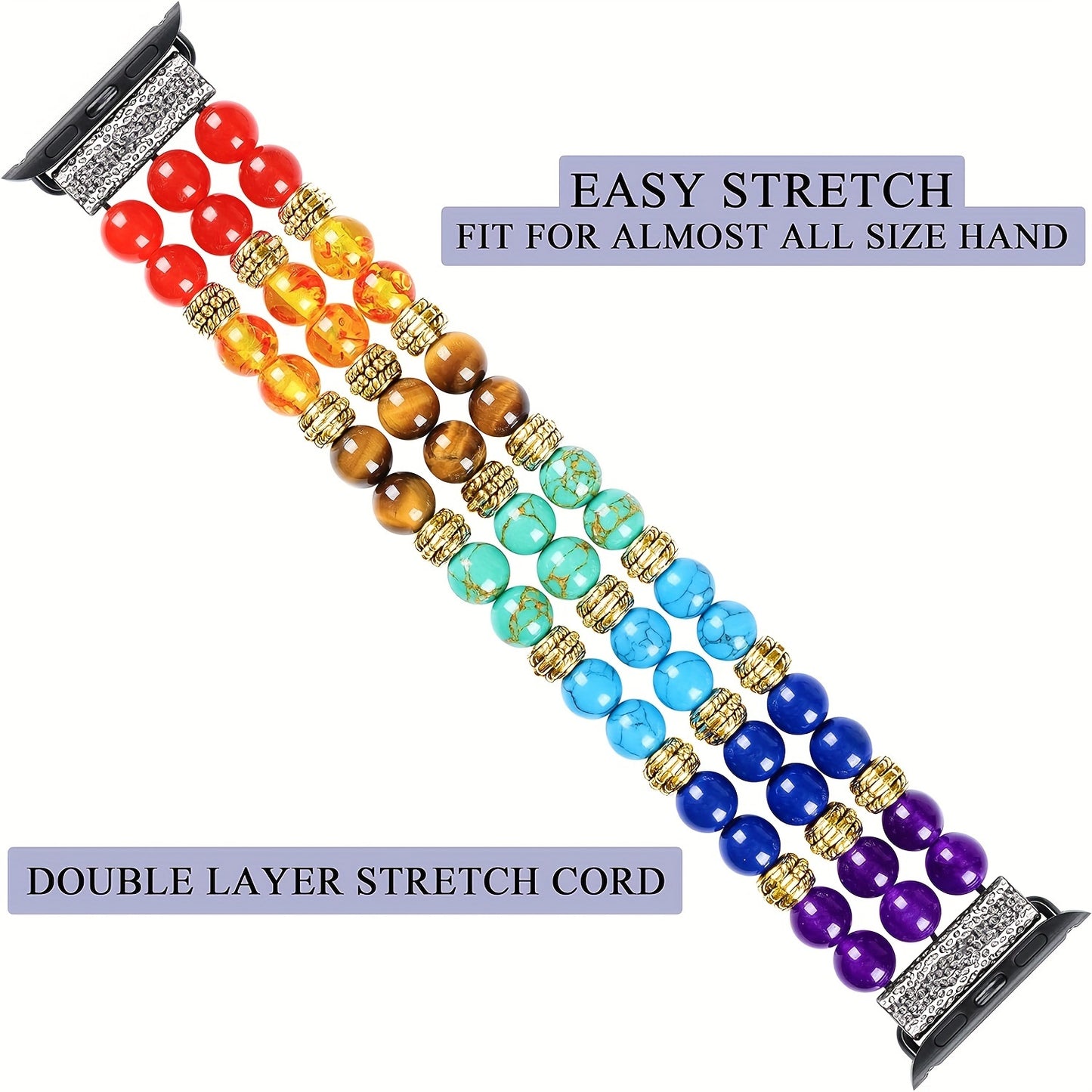 7 chakra beaded watch band