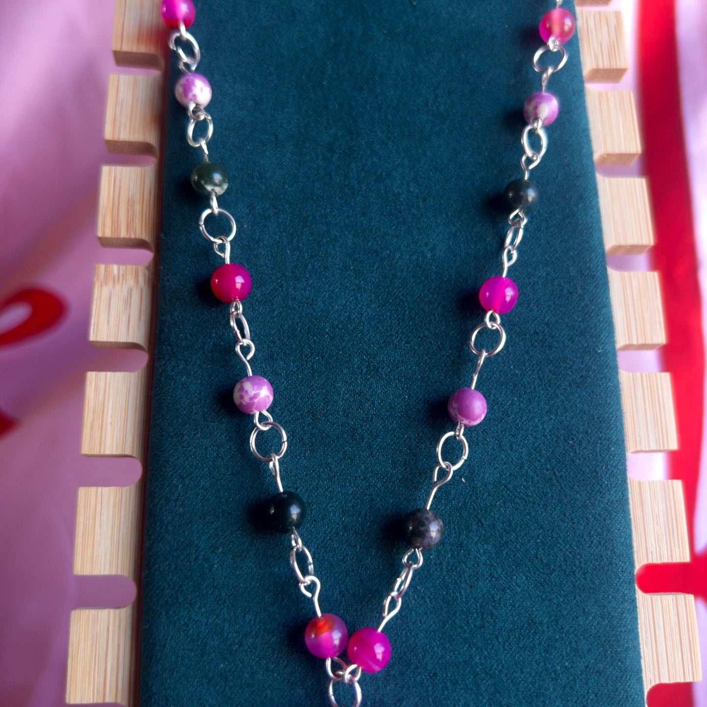 Pink Unicorn Crystal Necklace | Y2K Polaroid Fairycore Charm Jewelry in