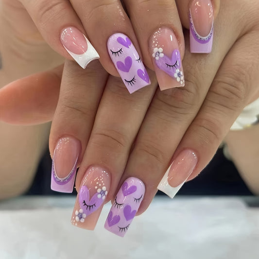 lavender love nail adornment