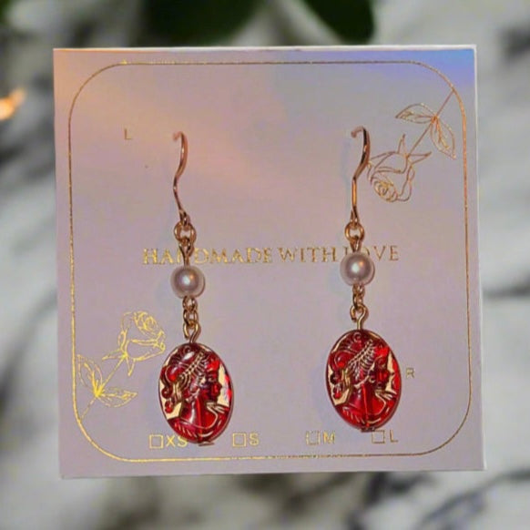 Royal Roman Goddess Earrings | Handcrafted Ancient Greek Jewelry