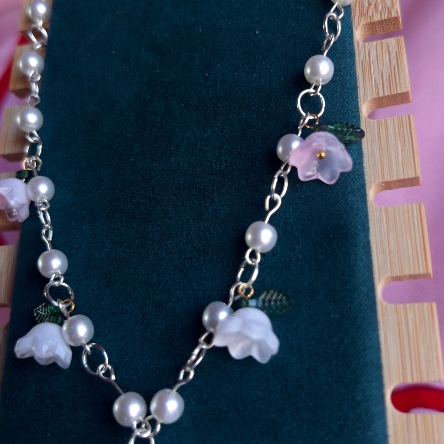 Y2K Unicorn Faux Pearl Necklace | Fairycore Pink Polaroid Charm