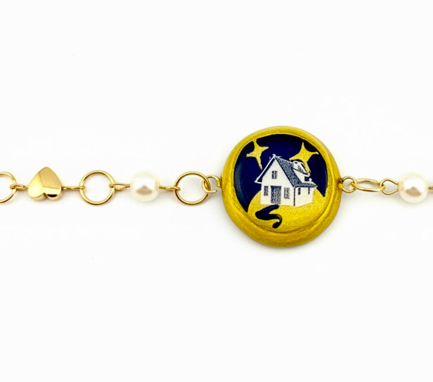 Cosmic Choker — Ethereal Metallic Collage Charm Necklace