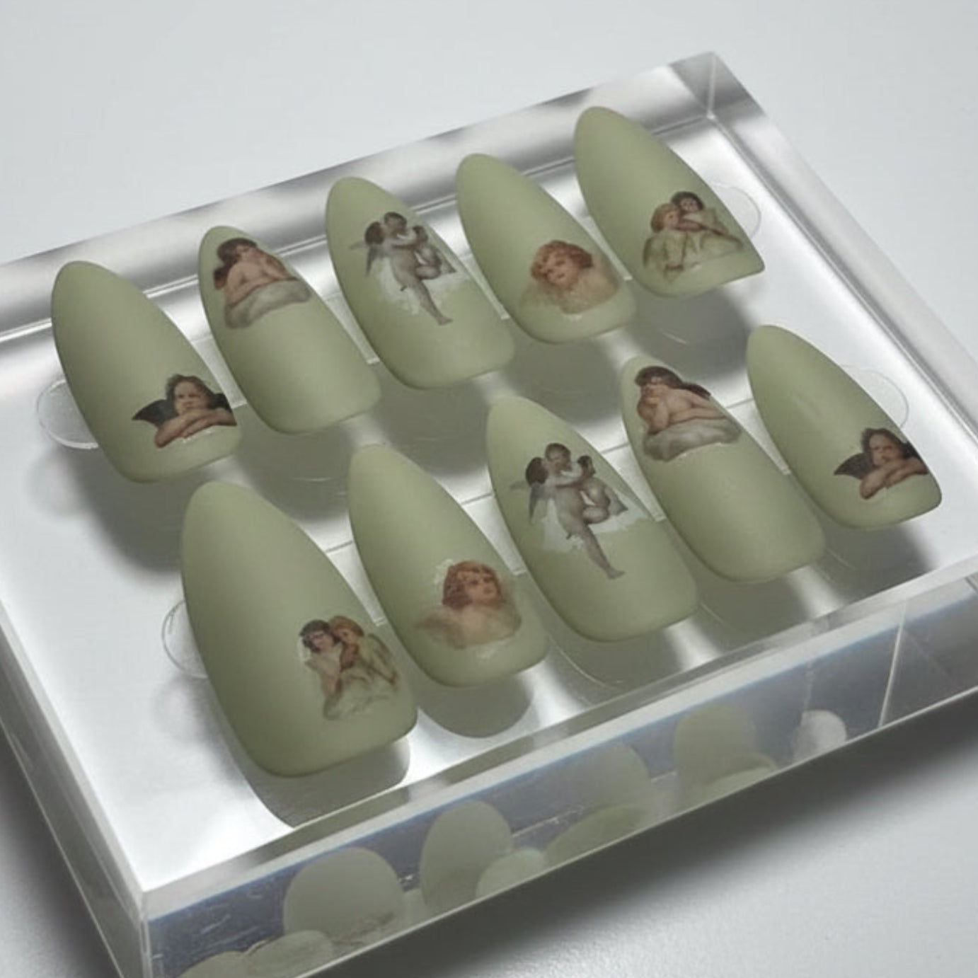 Vintage Angels Matte Press-On Artisan Nails