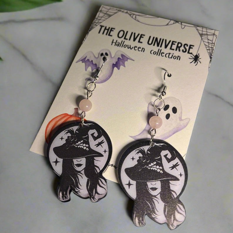 ✨ Rare Enchanted Rose Quartz Witch Earrings ✨