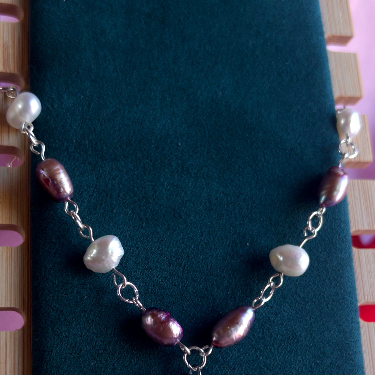 Fairy Deer Pearl Choker Necklace | Purple Peacock Pearl | Y2K Jewelry