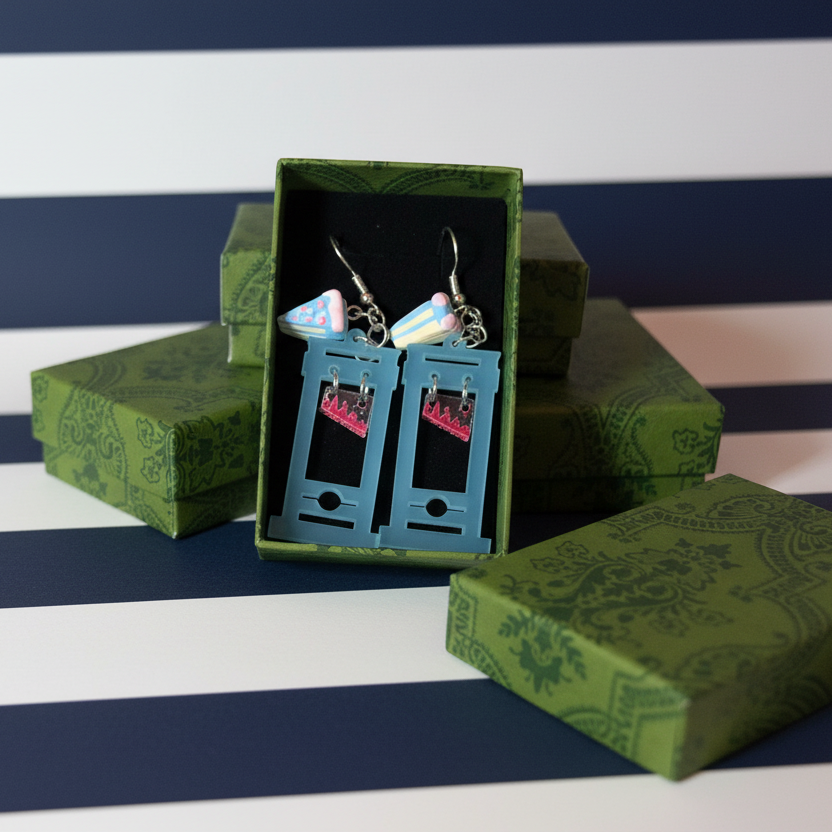 “Let Them Eat Cake” Revolutionary Earrings