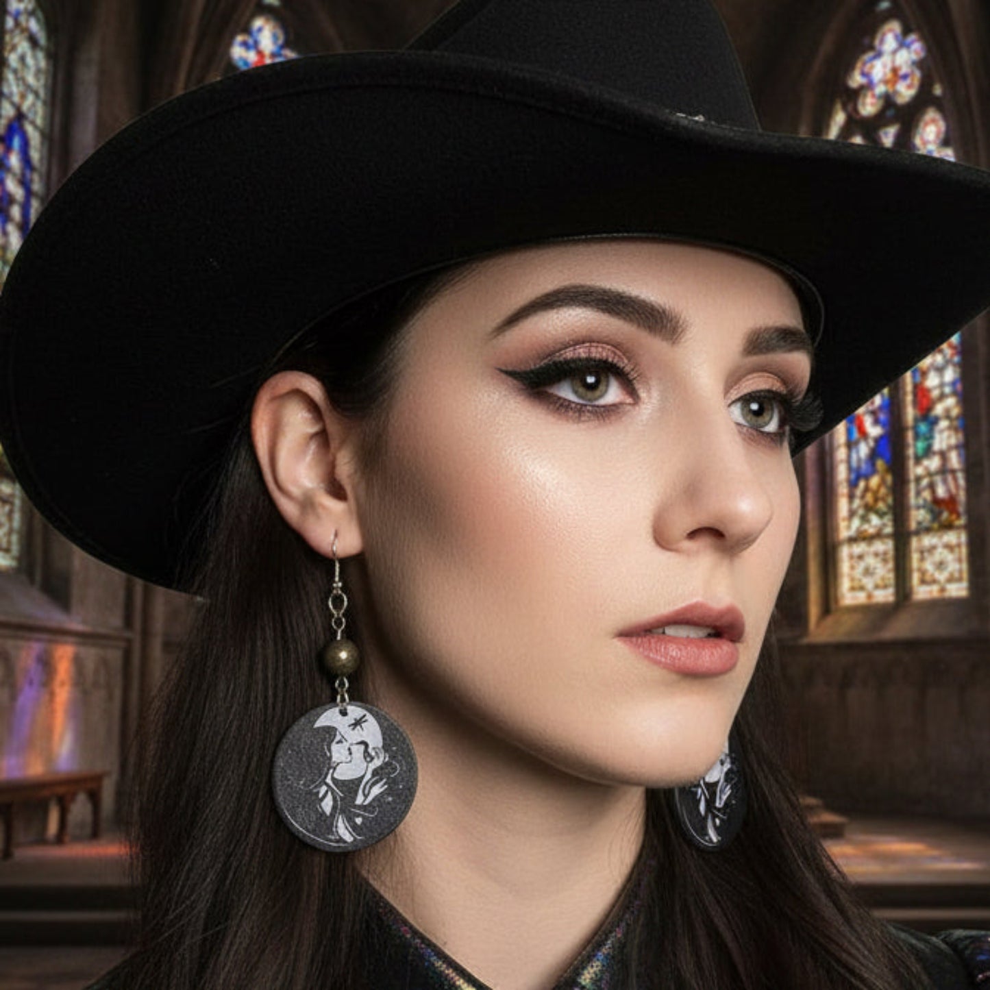 Midnight Kiss – Hematite Mystical Earrings