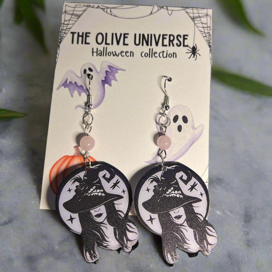 ✨ Rare Enchanted Rose Quartz Witch Earrings ✨