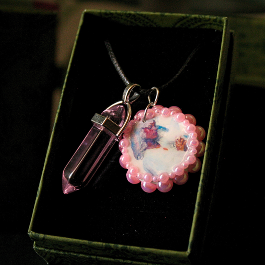 Magical Pearl Charm Necklace — Fairy, Pegasus, Jackalope & Unicorn Charms