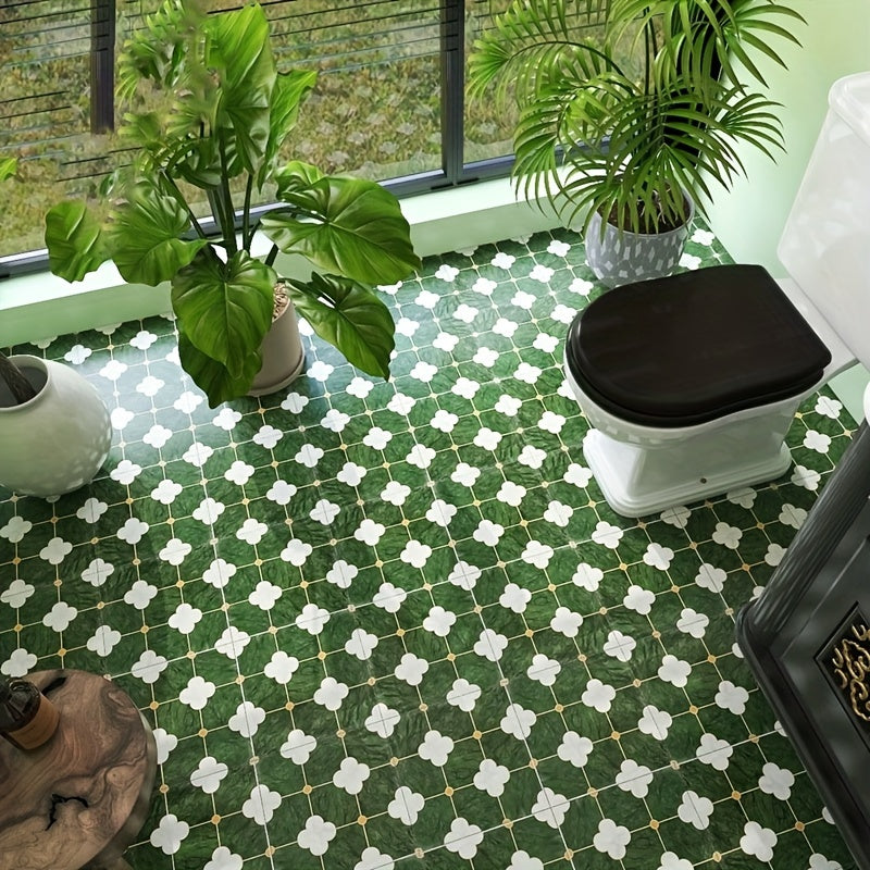 jungle emerald patterned tile