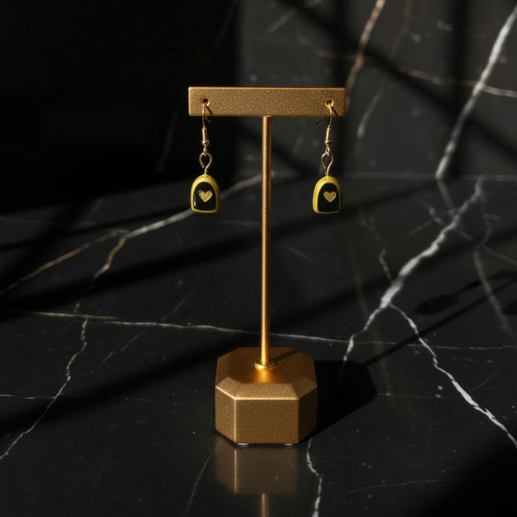 Petite Gold Impression Arches Earrings