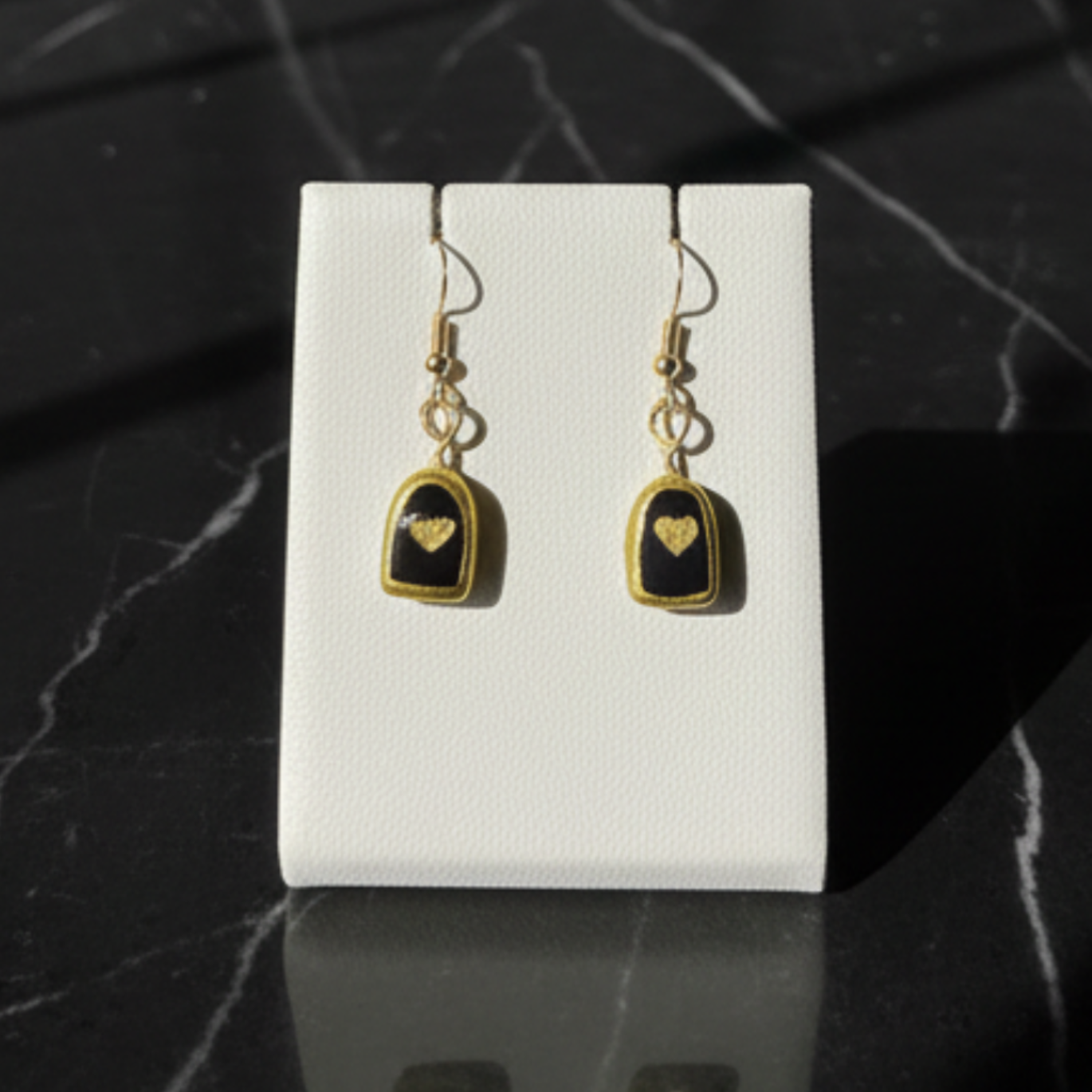 Petite Gold Impression Arches Earrings