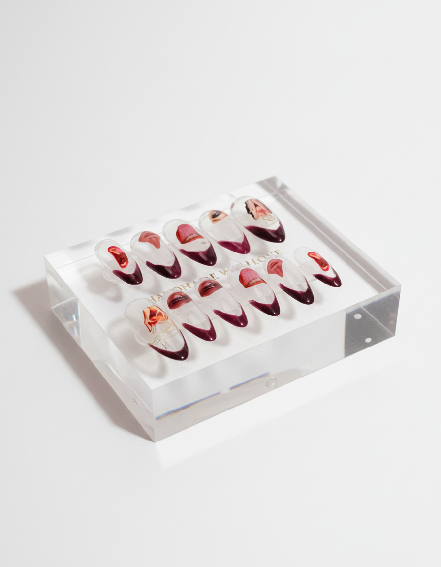 Face of the Void — Surrealist Gothic Press-On Nails