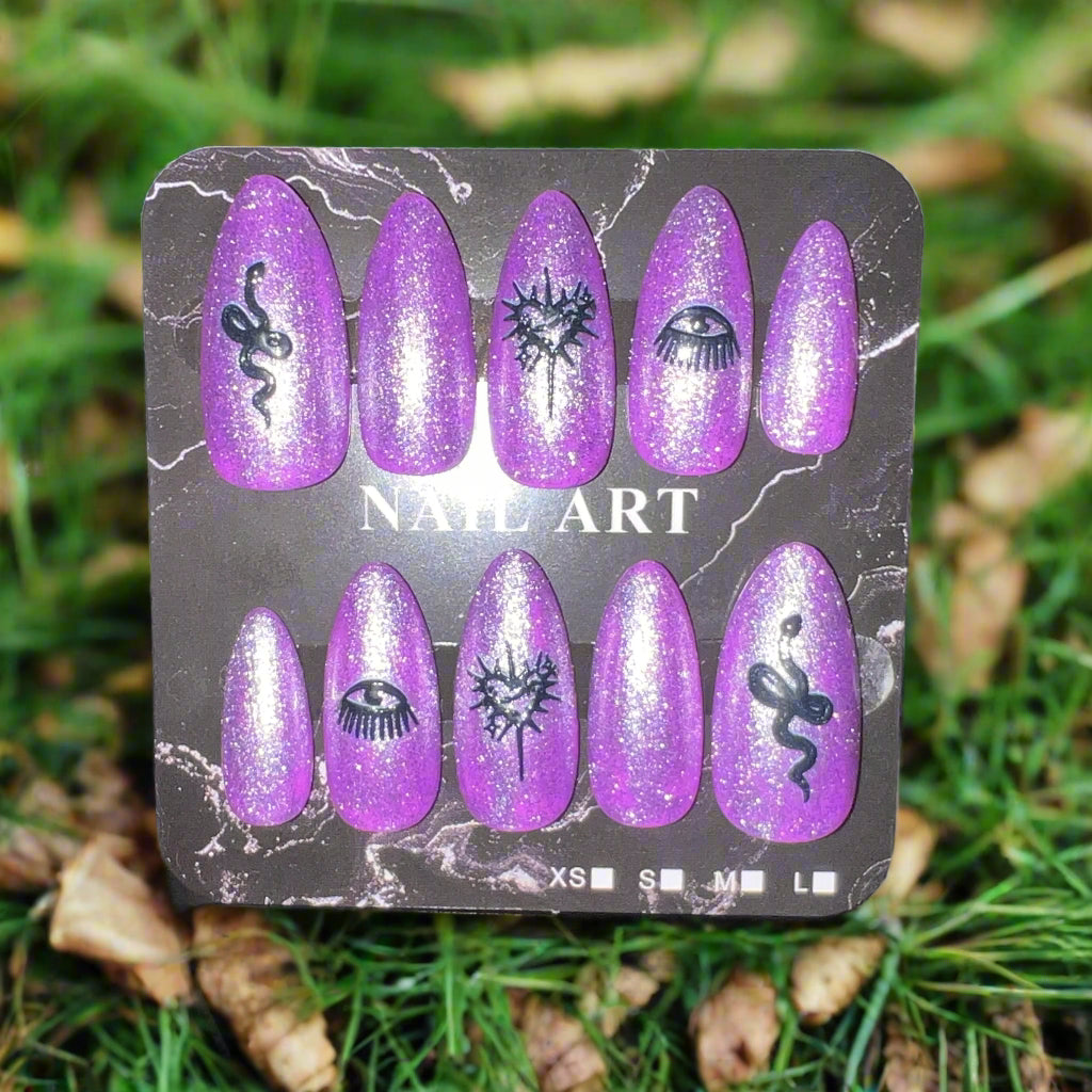 Simple Celestial Cowgirl Custom Press-on Nails