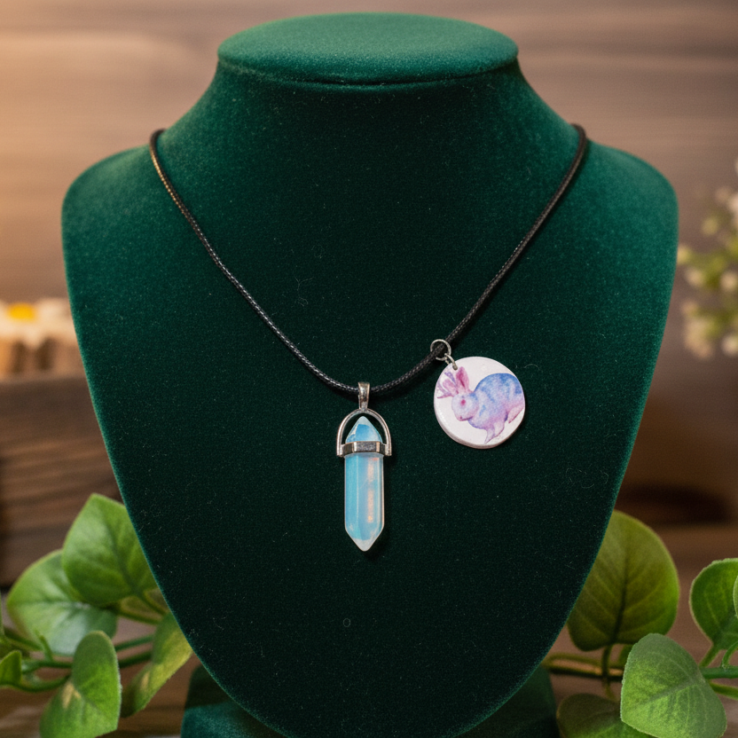 Mystical Fantasy Charm & Gem Necklace