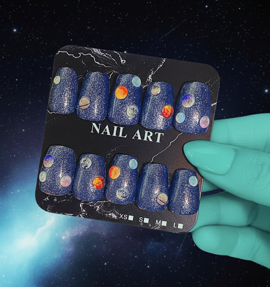 🌌✨ Soulmate Nail Duo — Sparkling Starlight + Galactic Horizon ✨🌌