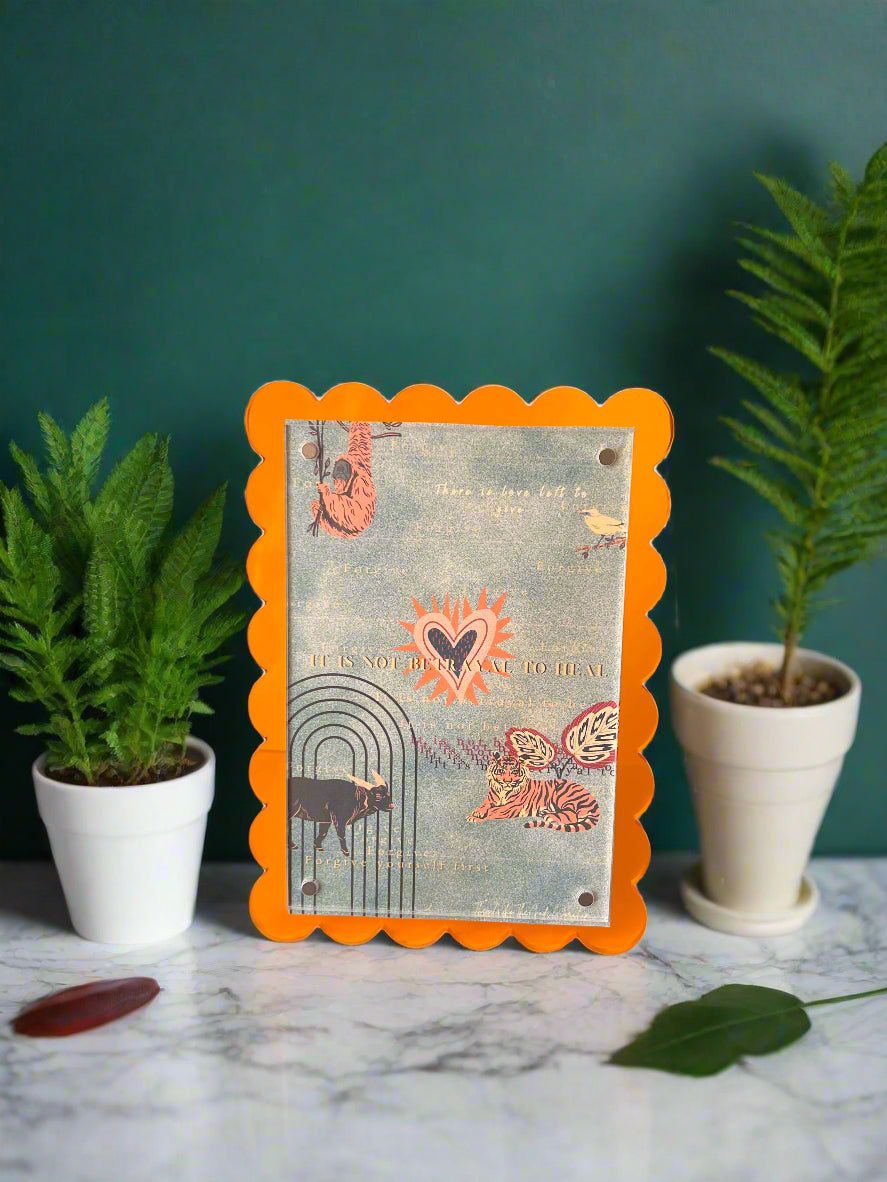 Maximalism Orange Wavy Frame Curated Artist Print