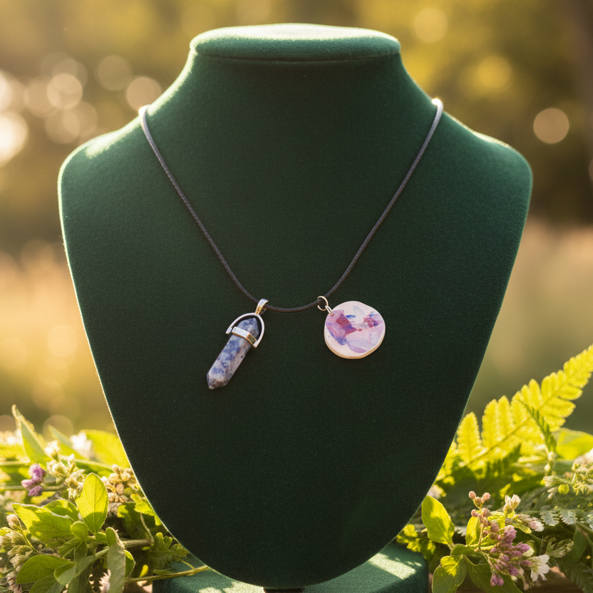 Mystical Fantasy Charm & Gem Necklace