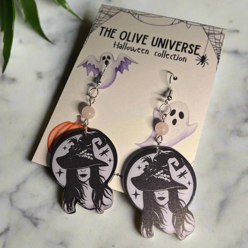 ✨ Rare Enchanted Rose Quartz Witch Earrings ✨