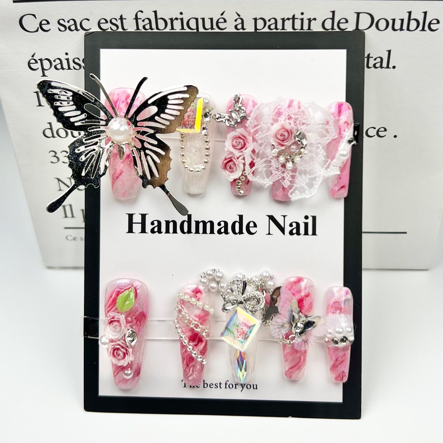 botanical butterfly nail adornment