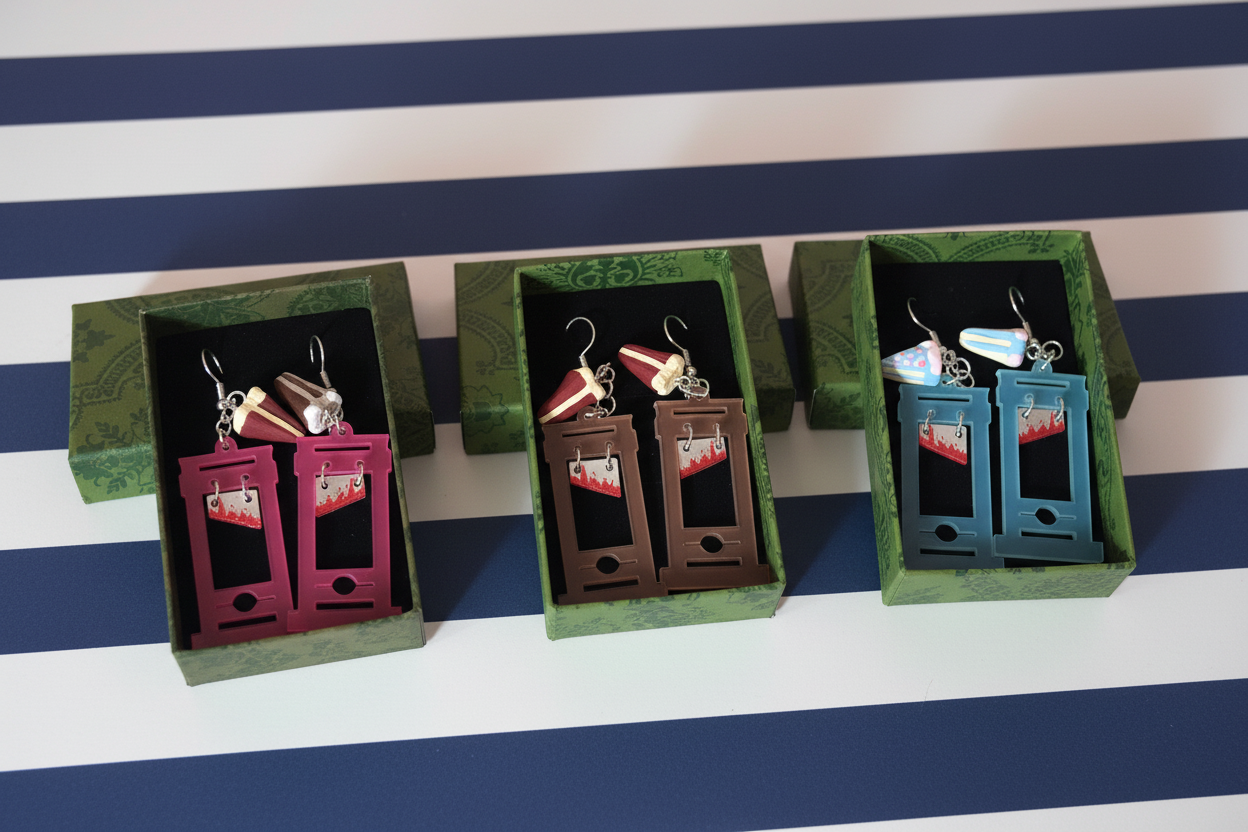 “Let Them Eat Cake” Revolutionary Earrings