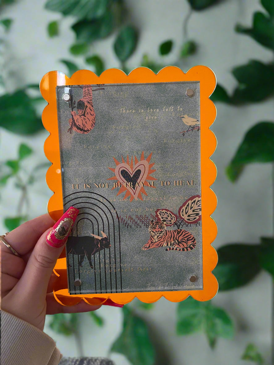Maximalism Orange Wavy Frame Curated Artist Print