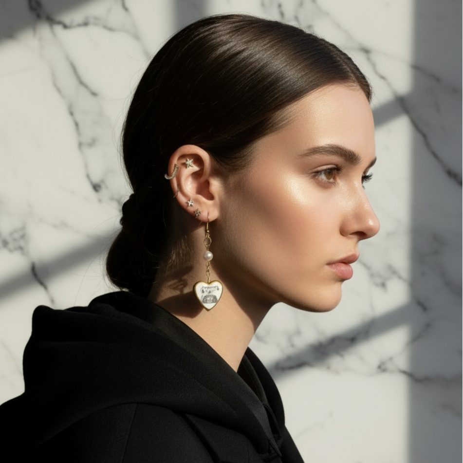 Say Hello Telephone 18k Gold-Plated Earrings